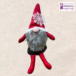 Czerwony Mikołajek (7) - Lalka tekstylna 48 cm